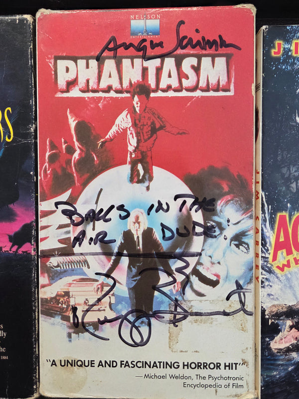 Phantasm VHS Signed by Angus Scrimm and Reggie Bannister