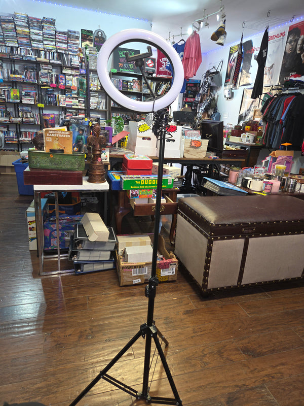 LED Alsy 67.5" Black LED Selfie Ring Light Tripod with Adjustable Height