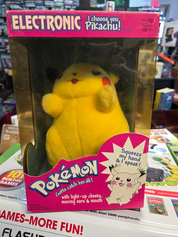 1999 Hasbro Pokemon Electronic I Choose You Pikachu! Plush